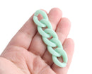 1ft Mint Green Acrylic Chain Links, 23mm, Seafoam Colored, For Big Necklaces