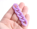 1ft Soft Purple Acrylic Chain Links, 23mm, Colored, Easy to Assemble, Budget Crafts