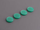 4 Emerald Green Resin Flatbacks, 12mm Cabochon Acetate, May Birthstone Stud Earring Blank, Jewel Tones, Flat Circle Blanks, LAK049-12-GN11