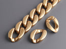 1ft Matte Gold Acrylic Chain Links, 23m, Big Fake Gold Chains, For Hip Hop and Rapper Necklaces