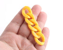 1ft Yellow Plastic Chain Links in Sunflower, 23mm, Opaque, For Bulky Bracelets