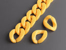 1ft Yellow Plastic Chain Links in Sunflower, 23mm, Opaque, For Bulky Bracelets