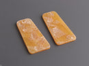 2 Orange Snakeskin Beads, 39 x 20mm, Trapezoid Shape, Earring Blank, Glitter Acrylic Animal Print Beads, Flat Rectangle Charm, DX114-39-OG03