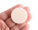 4 Large Circle Pendants, Ivory and Bone White, Acrylic, 35mm