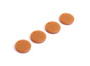4 Dark Gold Resin Charms, 0.5" Inch, November Birthstone Charms, Orange Acrylic Earring Blanks, Small Round Discs, Tiny Drops, CN283-12-BR03
