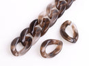 1ft Smoke Gray Acrylic Chain Links, 23mm, Transparent, For Necklace Making
