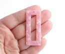 2 Ballerina Pink Resin Pendants, 2" Inch, Geometric Charms, Jewelry Making, Blush Pink Tortoise Shell Acrylic Earring Parts, DX103-50-PK01