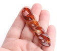 1ft Red Amber Acrylic Chain Links, 23mm, Translucent, For Chunky Curb Bracelets