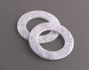 2 Infinity Circle Rings with Pinstripes, 40mm, Acetate Ring Beads, Flat Circle Connectors, White Tortoise Shell Supply, RG085-40-W14