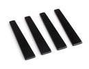 4 Black Obelisk Charms, Vertical Bar Shape, Acrylic, 55 x 12mm