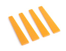4 Butterscotch Orange Obelisk Charms, Bar Shape, Acrylic, 55 x 12mm