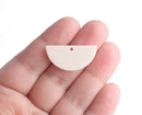 2 Small Half Moon Charms, Ivory and Bone White, Acrylic, 30 x 15mm