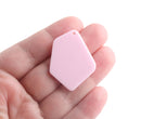 2 Geometric Pendants in Soft Pink, 37.5 x 28mm, Diamond Shaped Charm, Laser Cut Acrylic Blanks for Earrings, Jewelry Supply, DX108-37-PK11