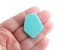 2 Geometric Pendants in Mint Green, 1.5" Inch, Seafoam Green Acrylic Earring Blanks, Turquoise Green, Diamond Shaped Charms, DX111-37-GN02