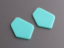 2 Geometric Pendants in Mint Green, 1.5" Inch, Seafoam Green Acrylic Earring Blanks, Turquoise Green, Diamond Shaped Charms, DX111-37-GN02