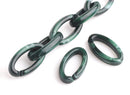 1ft Forest Green Acrylic Chain Links, 35mm, Oval Cable, For DIY Eyeglass Chains