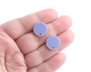 4 Periwinkle Blue Acetate Studs with Holes, 15mm, Flat Circle Studs, Acrylic Earring Blank Pieces, Jewelry Supply Components, EAR083-15-2YPL