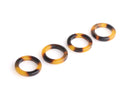 4 Small Ring Connectors in Tortoise Shell, Cellulose Acetate, 15mm
