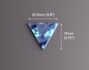 4 Small Triangle Drops, Acrylic Earring Pieces, Blue Acetate Charms, Geometric Shape, Backpack Findings, Tortoise Shell Supply, TR029-21-U03