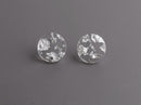 4 Clear Acrylic Earring Parts with Silver Flecks, 15mm, Small Round Circle Studs with Hole, Dot Studs, Silver Foil Flakes, EAR090-15-CSF