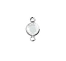 1 Silver Swarovski Crystal Link with Clear Crystals, 6mm, Rhodium Plated Channel Set, 57700