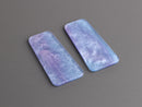 2 Purple Acrylic Earring Charms with Silver Glitter, 37 x 19mm, Blue Marble Resin Pendant, Purse Zipper Pull, Designer Charms, DX121-37-PL10