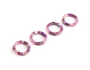 4 Purple Tortoise Shell Rings, 15mm, Round Washer Ring Beads, Infinity Circle Loops, Plastic Hardware, Jewelry Findings Parts, RG093-15-PL12