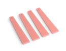 4 Peach Obelisk Charms, Coral Orange Bar Pendants, Flared Rectangle, Acrylic Plastic, 55 x 12mm