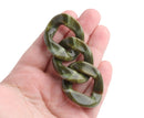 1ft Extra Large Olive Green Acrylic Chain Links, 38mm, For Chunky Necklaces