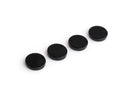 4 Small Black Charm Links with 2 Holes, 12mm, Acetate Plastic Beads, Multi Hole Beads