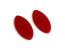 4 Maroon Red Oval Charms, 1 Hole, Key Chain Tags, Dark Red Acrylic Beads, 44 x 21.5mm