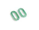 1ft Small Jade Green Acrylic Chain Links, 20mm, Connectors for Leather Earrings