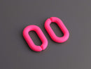 1ft Matte Neon Pink Chain Links, 27 x 16mm, Ultra Smooth, Plastic Chain for Necklaces and Bracelets