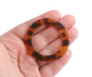 2 Designer Swimwear Rings in Tortoise Shell, High Quality and Thick Plastic, Acrylic O Rings for Swimsuit Bikinis, 1.75 Inch