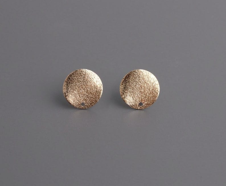 18K Gold Filled Button Ball Earrings High Polish 5MM 6MM – YanYa