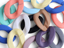 1ft Matte Rainbow Plastic Chain Links, 39mm, Acrylic Chain, Random Mixed Colors