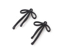 4 Matte Black Droopy Bow Charms, 32.5 x 20mm, Metal Pendants, Large Bow Tie, Rubber Effect, Artsy Craft and Jewelry Findings