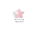 4 Small Light Pink Flower Beads, 18mm, 1 Hole Center Drilled, Bead Caps, Cute Flatbacks for Stud Earrings