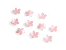 4 Tiny Pearl Pink Flower Bead Caps, 12mm, 1 Hole, Acrylic, Mini Daisy Beads, Ear Stud Pieces
