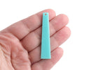 4 Mint Green Obelisk Charms, Vertical Bars for Earrings, Colored Acrylic Beads, 55 x 12mm