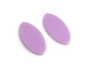 4 Flat Oval Charms in Light Purple, 1 Hole, Double Sided Tag Pendants, Pastel Colored Acrylic, 44 x 21.5mm