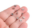 100pcs Stainless Steel Earring Backs, Tiny Ear Nuts, Metal Replacement Ear Backs for Studs, Butterfly Stud Locks, Post Backs