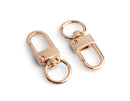 2 Designer Gold Snap Hooks with Swivel, 1.7" Inch, Metal, Replacement Purse Strap Attachers
