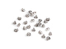 100pcs Stainless Steel Earring Backs, Tiny Ear Nuts, Metal Replacement Ear Backs for Studs, Butterfly Stud Locks, Post Backs