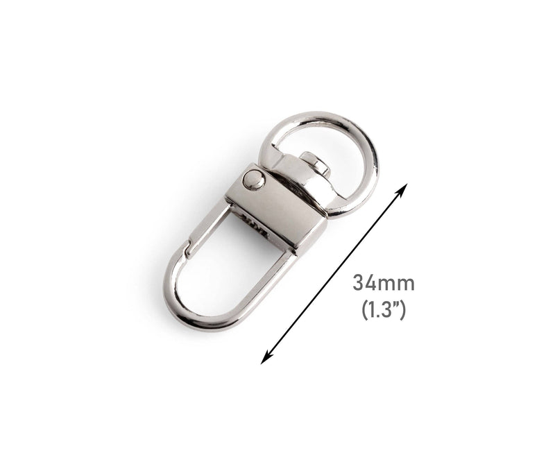 2 Gold Spring Gate Clips, Bag and Purse Strap Attacher Rings, O Ring, Round  Carabiner, Zinc Alloy Metal, 1.05 Inch
