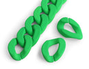 1ft Large Matte Neon Green Acrylic Chain Links, 30mm, For Bag and Purse Straps