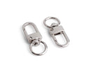 2 Designer Silver Snap Hooks with Swivel, 1.7" Inch, Metal, Replacement Clips for Bag Straps