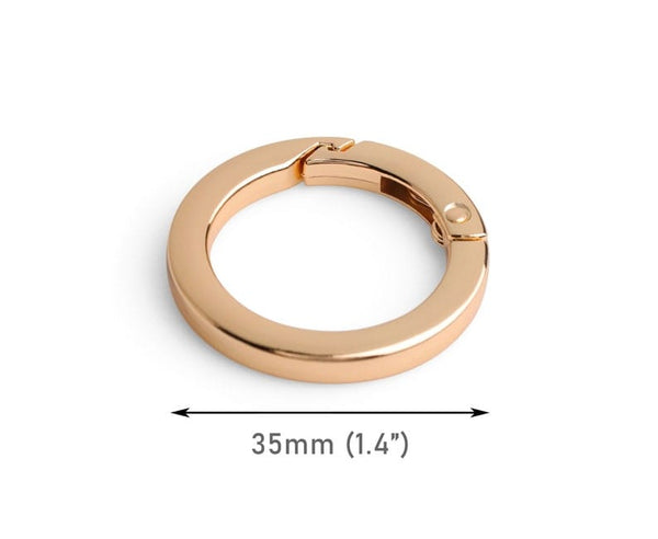 50 PCS Metal Loop Oval Ring Clips Hook for Leather Purse Bag Handbag Strap  (5/8 16mm,Bronze)