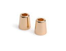 2 Gold Cord Ends, 5mm and 8mm openings, For Swimsuit Strings, Bikini Tops, Bra Hardware and Purse Finishers, Sewing Notions