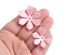 2 Pink Pearl Lotus Flower Beads, Includes 1 Small and 1 Large, 1.5 Inch, Pearl Acrylic Flower Beads